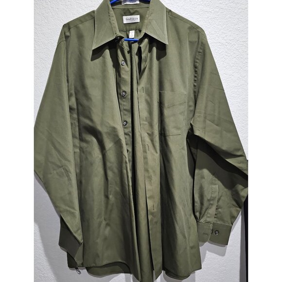 Van Heusen Other - Men's Van Heusen Olive Green LongSleeve Size‎ 17, 34/35 XL
